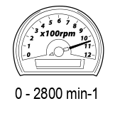 0 - 2800 min-1